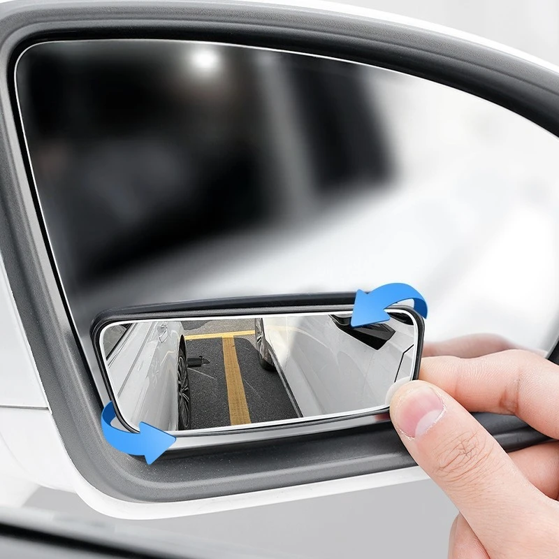 

2Pcs 360 Degree Adjustable Blind Spot Mirror Car Auxiliary Rearview Convex Mirror Round Frame Wide Angle Mirrors for Car Reverse