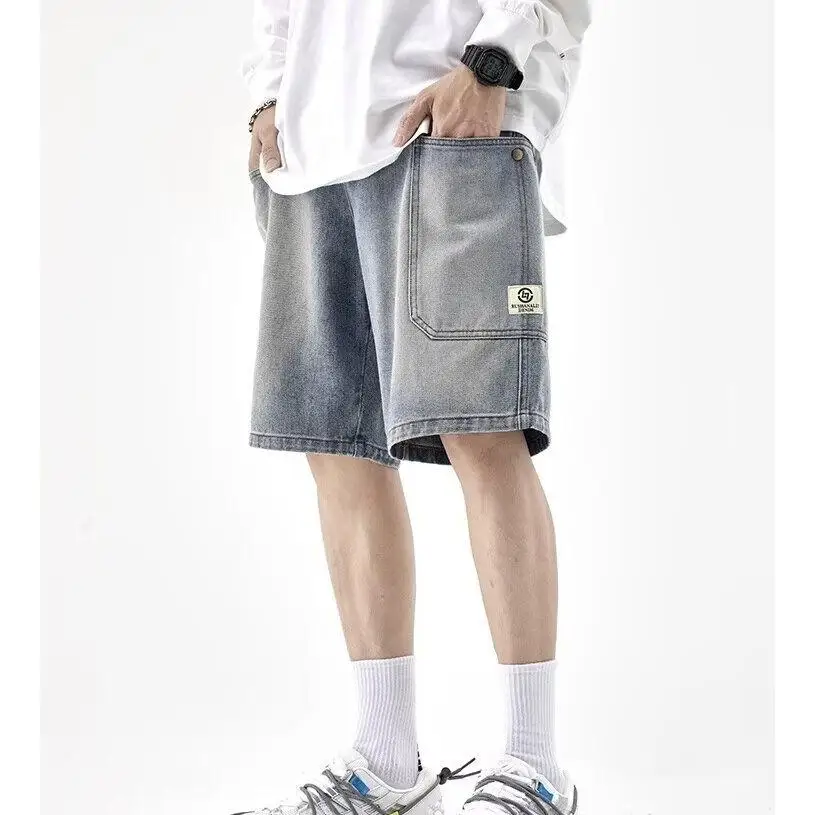 

Джинсовые шорты для мальчиков: модные, тонкие, летние, повседневные, детская одежда, новый тренд, популярные среди молодежи, из полиэфирного волокна, облегающий крой