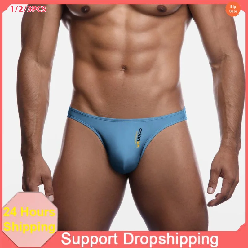 New Men's Briefs Modal Sexy Briefs Male Solid Panties Cueca Tanga Comfortable Underpants Breathable Quick Dry Soft Underwear