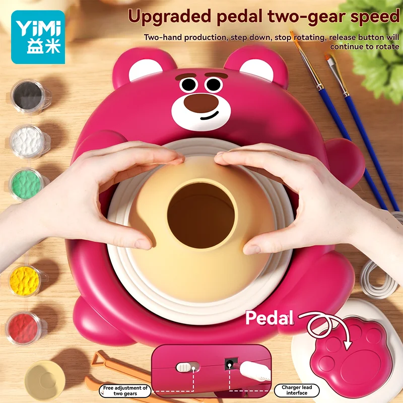 เครื่องปั้นดินเผาสำหรับเด็ก - ชุดอุปกรณ์ศิลปะและงานฝีมือสำหรับเด็กอายุ 6-12 ปี พร้อมดินปั้นแห้งเอง 10 ชิ้น