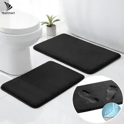 Memory Foam Bath Mat Toilet Mat Extra Soft Non-Slip Bathroom Mat Super Absorbent Bath Mats for Bathroom Floor Bath Rug Foot Mats