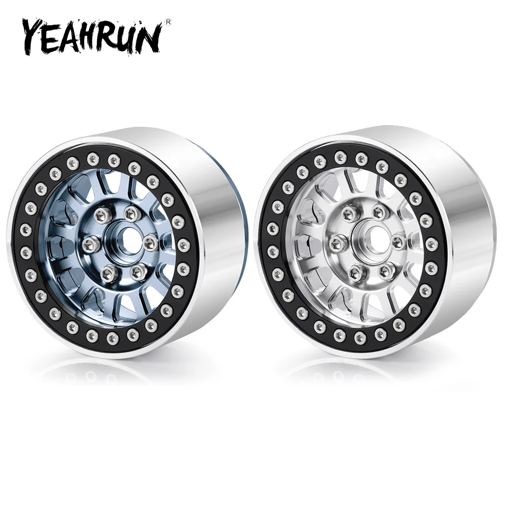 YEAHRUN 1.9inch Aluminum Alloy Beadlock Wheel Rims Hubs 30mm for Axial SCX10 TRX-4 D90 1/10 RC Crawler Car Truck Upgrade Parts