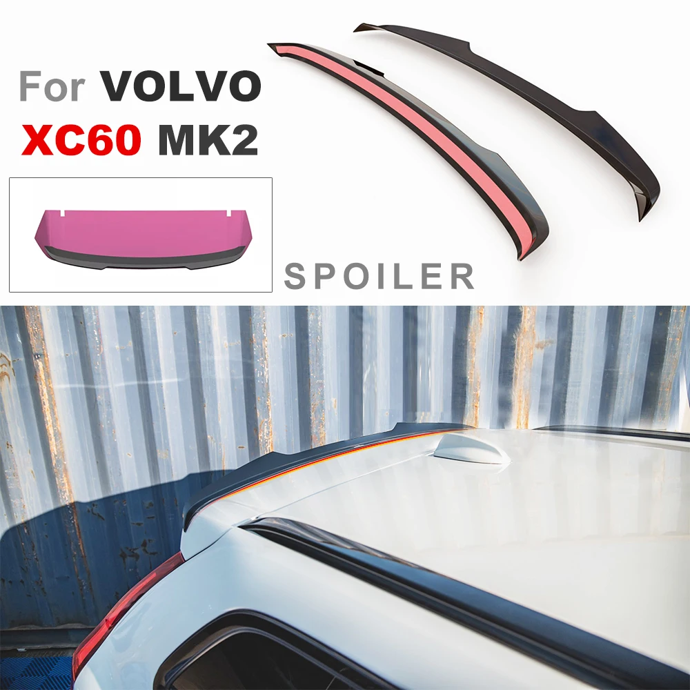 Spoiler Für VOLVO XC60 MK2 R-DESIGN Hinten Verlängerung Spoiler Kappe Flügel Schwanz Aufkleber ABS
