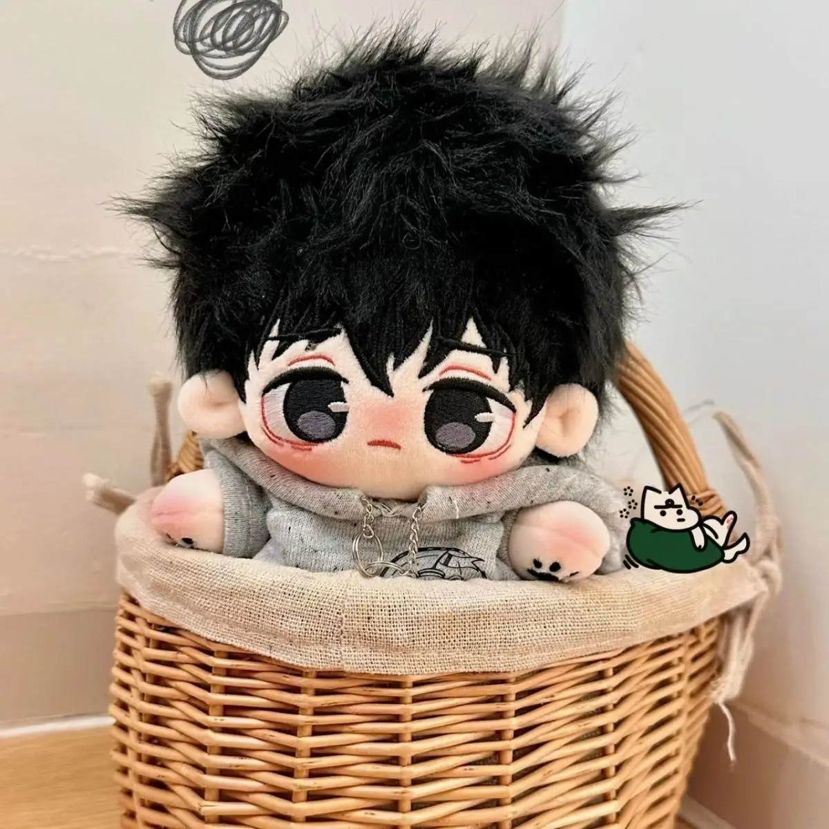 Animation Surrounding Stuffed Plush Toys Okkotsu Yuta Cotton Doll 20cm Soft Dress-up Doll Fans Children's Adults Birthday Gifts