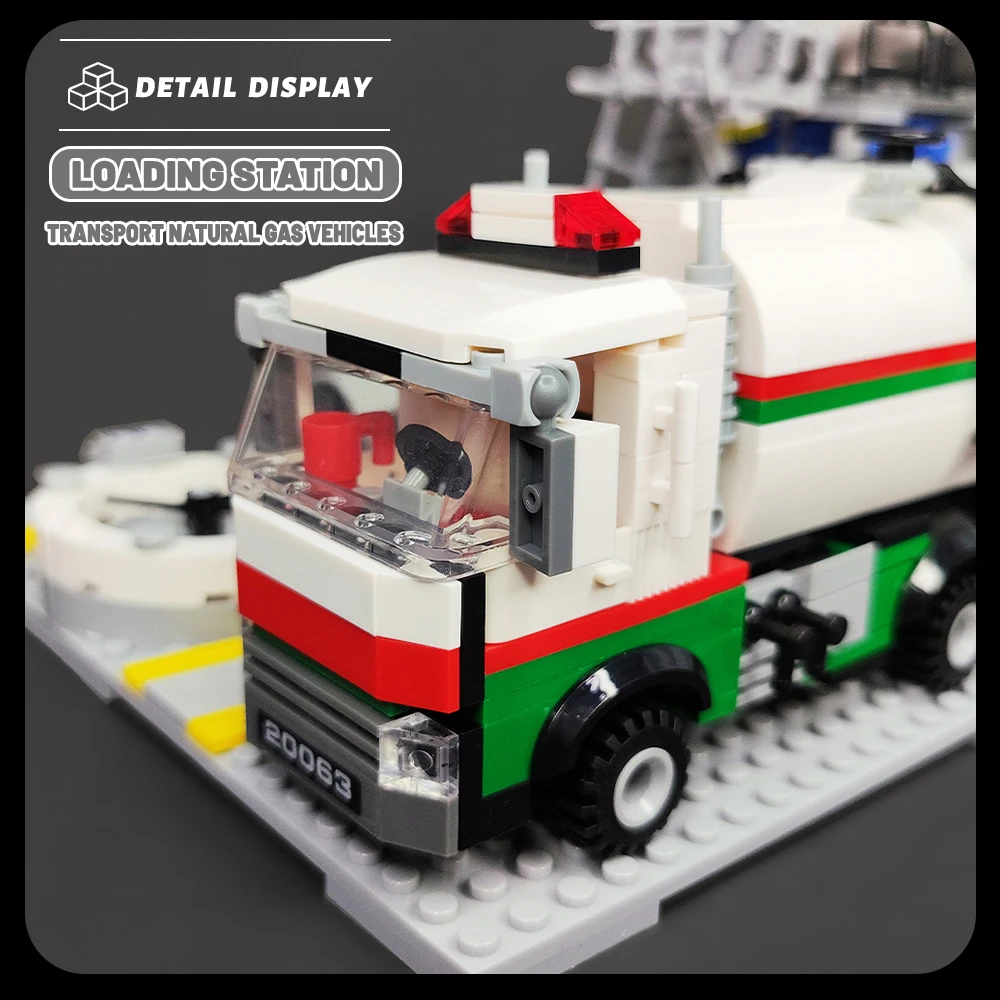 Chemical Plant Laboratory Loading Station Model Building Blocks Transport Desktop Decoration Assembly Bricks Toys For Kids Gifts