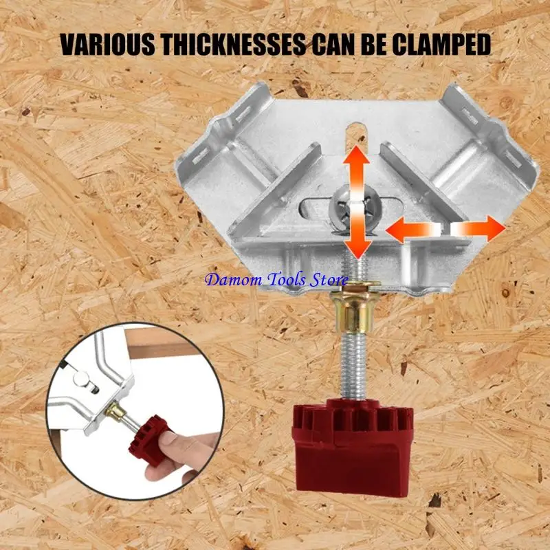 57BE Metal Steel Right Angles Clamp Professional Right Angles Fixture Quick Clip Auxiliary Corner Clamp Locator Easy to Use