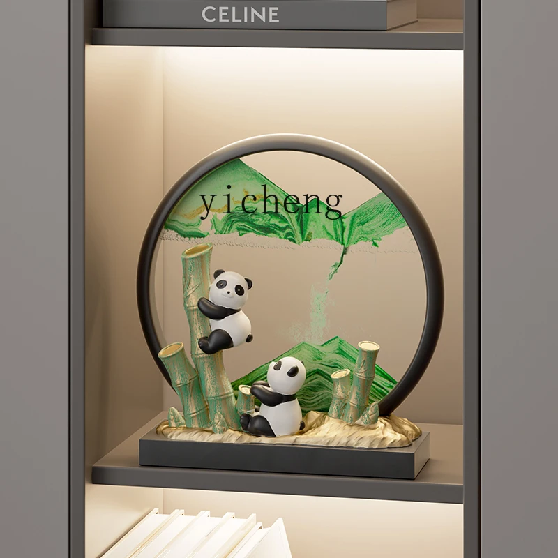 

ZYA Chengdu Panda Figurine Cultural and Creative Peripheral Liquid Sand Painting Souvenir Gift