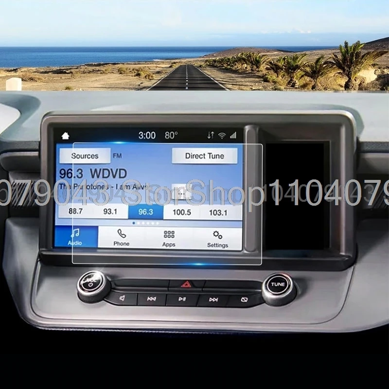 

Tempered glass screen protector For Ford Maverick 2022 2023 2024 8 inch Car GPS navigation touchscreen anti-scratch film