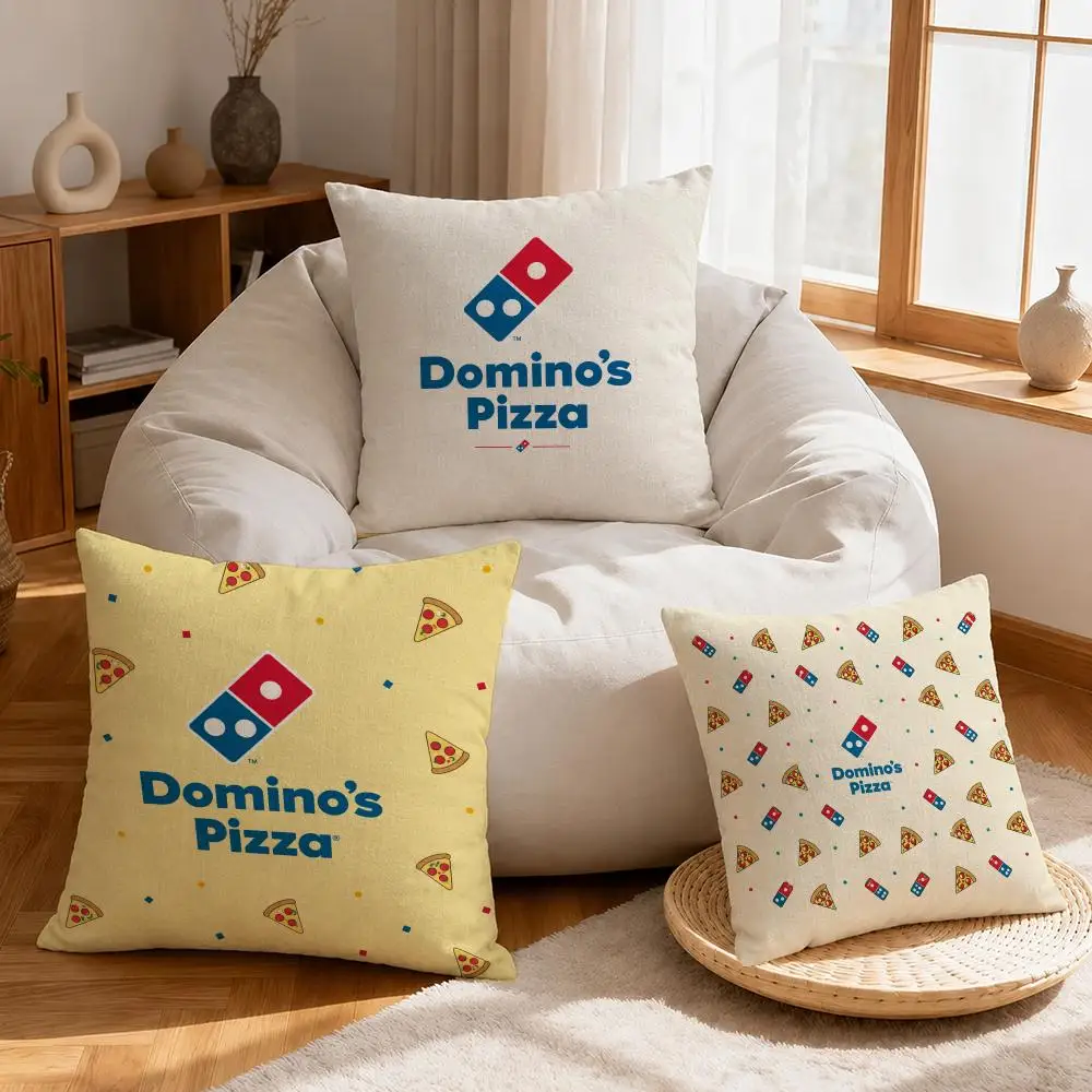 Brand Domino's Pizza Cushion Cover Linen Anti-Mite Antibacterial Cushion Cover Invisible Zipper Sofa Decor