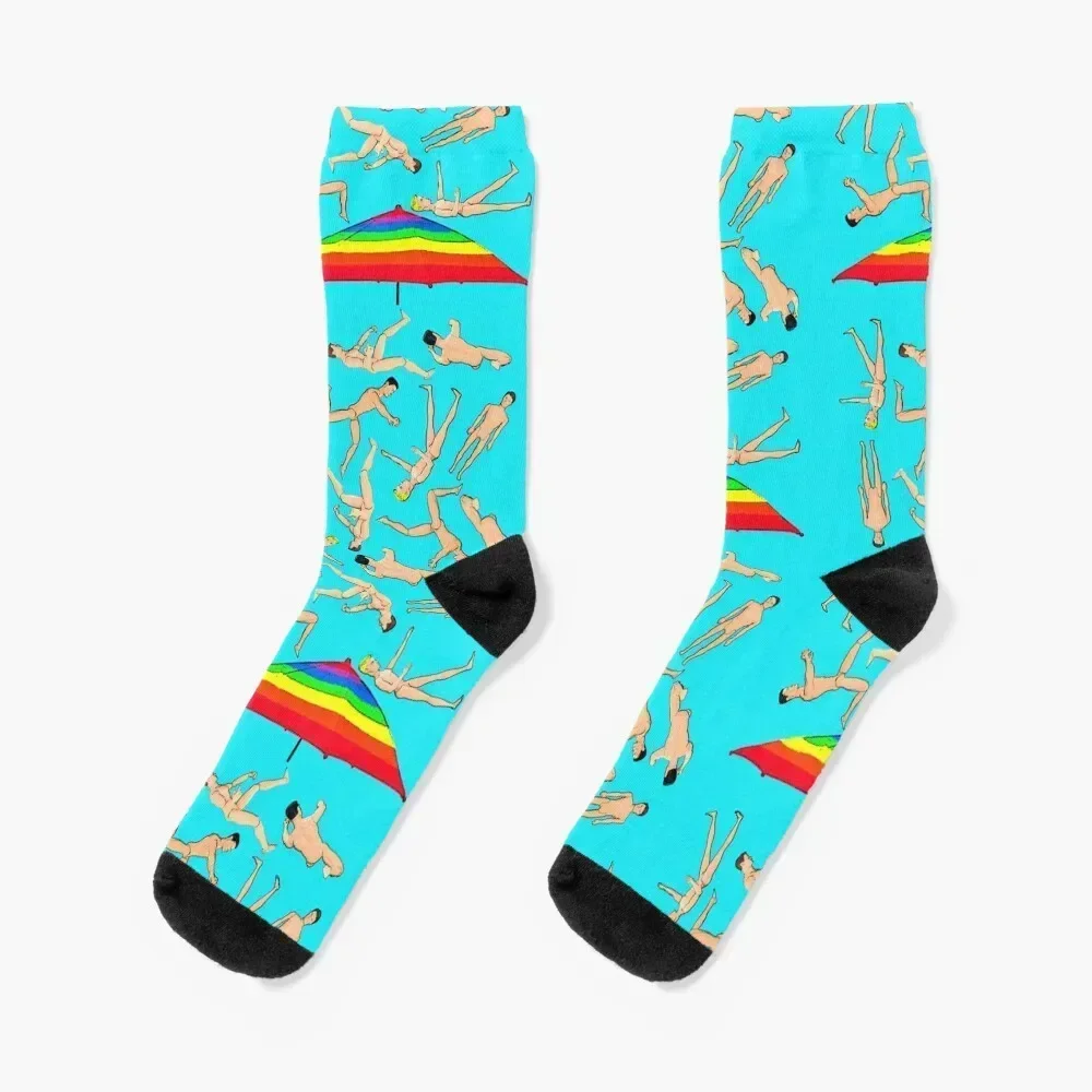 

It's Raining Men (Ken) - Hallelujah! Funny Gay Art! Queer Art (LGBTQ) Socks funny gift Male Socks Women's