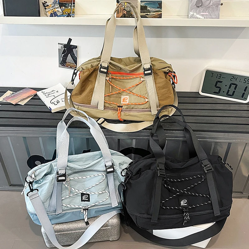 Lightweight Large-Capacity Travel Luggage Bag Multi Pocket Sports Gym Bag with Zipper Independent Shoe Storage Compartment ﻿new