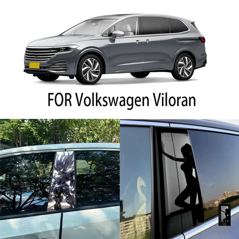 Door Window Decoration Trims Pillar Posts Stickers Auto Styling For Volkswagen Viloran Car accessories