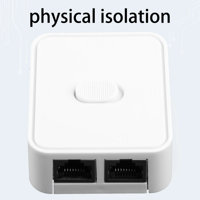 Bộ chuyển mạch mạng thủ công AB Bộ chuyển mạch Ethernet mạng 2 trong 1 ra/1 trong 2 ra RJ45