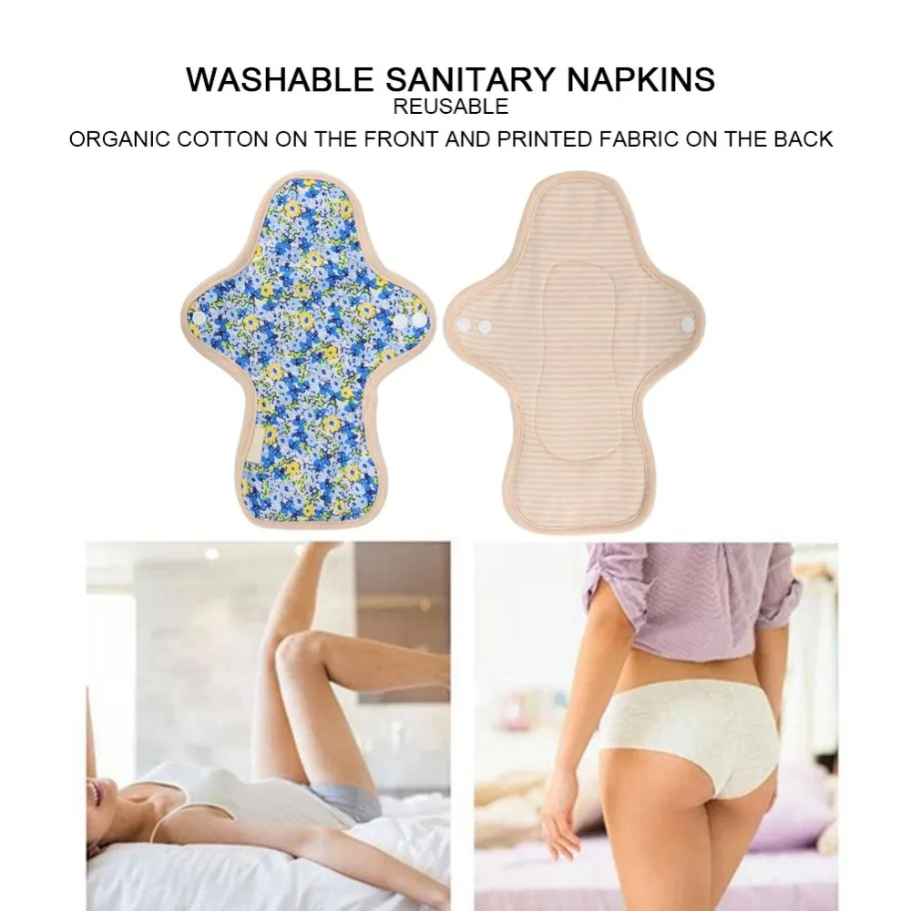 Washable Reusable Women Menstrual Pregnant Women Cotton Sanitary Napkins Hygiene Products For Female Private Parts Breathable