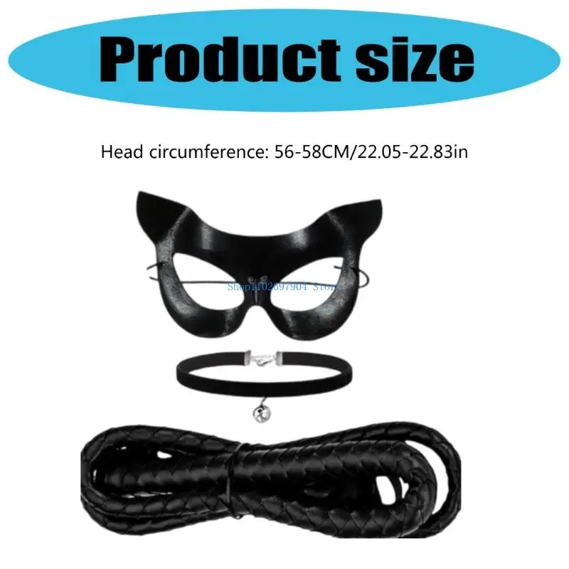 N7YF CATS Trang phục Phụ kiện Mèo Phụ nữ Trang phục giả mạo Mèo Mặt nạ chuông