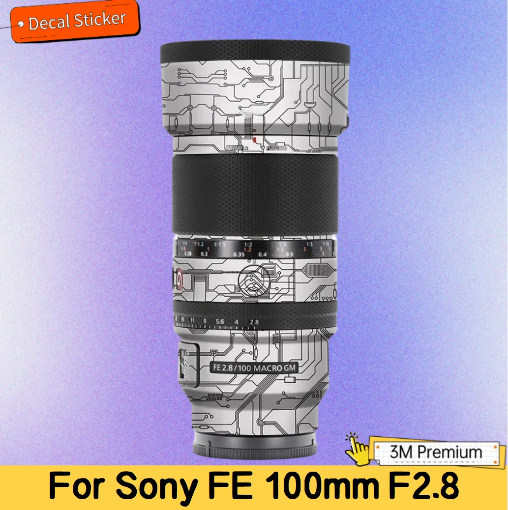 

Для Sony FE 100 мм F2.8 макро GM OSS наклейка на объектив защитная наклейка на кожу виниловая пленка защитное покрытие от царапин