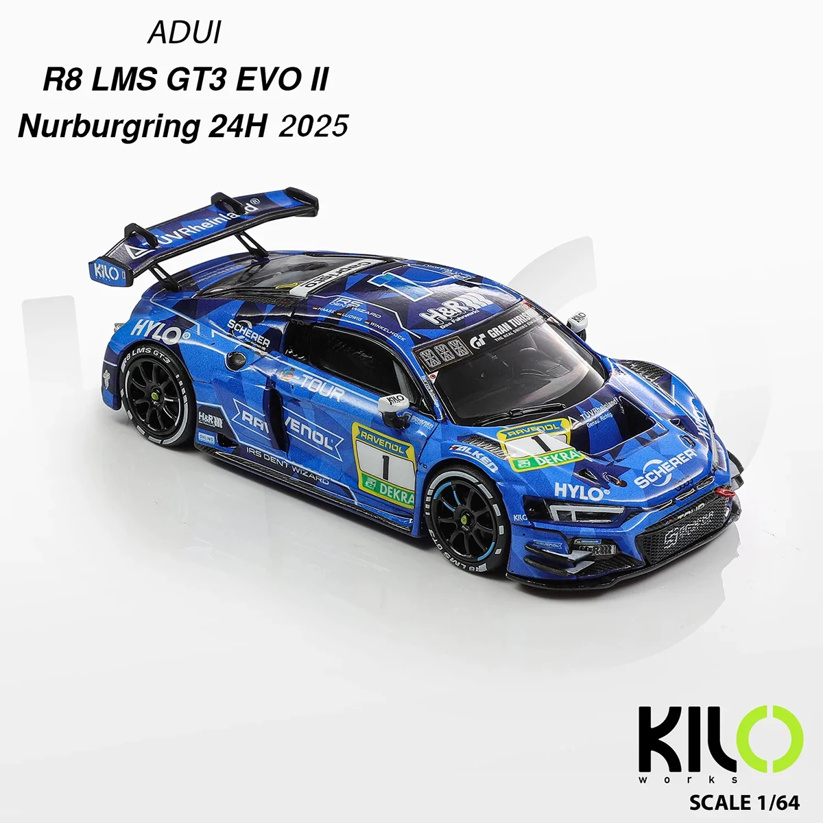 Kilo Works 1:64 Vollständige Rennwagen-Kollektion Lotus Emira GT4 # 75/ # 88 & Audi R8 LMS GT3 Evo II # 1 Diecast-Modellauto-Set auf Lager – Detail 3