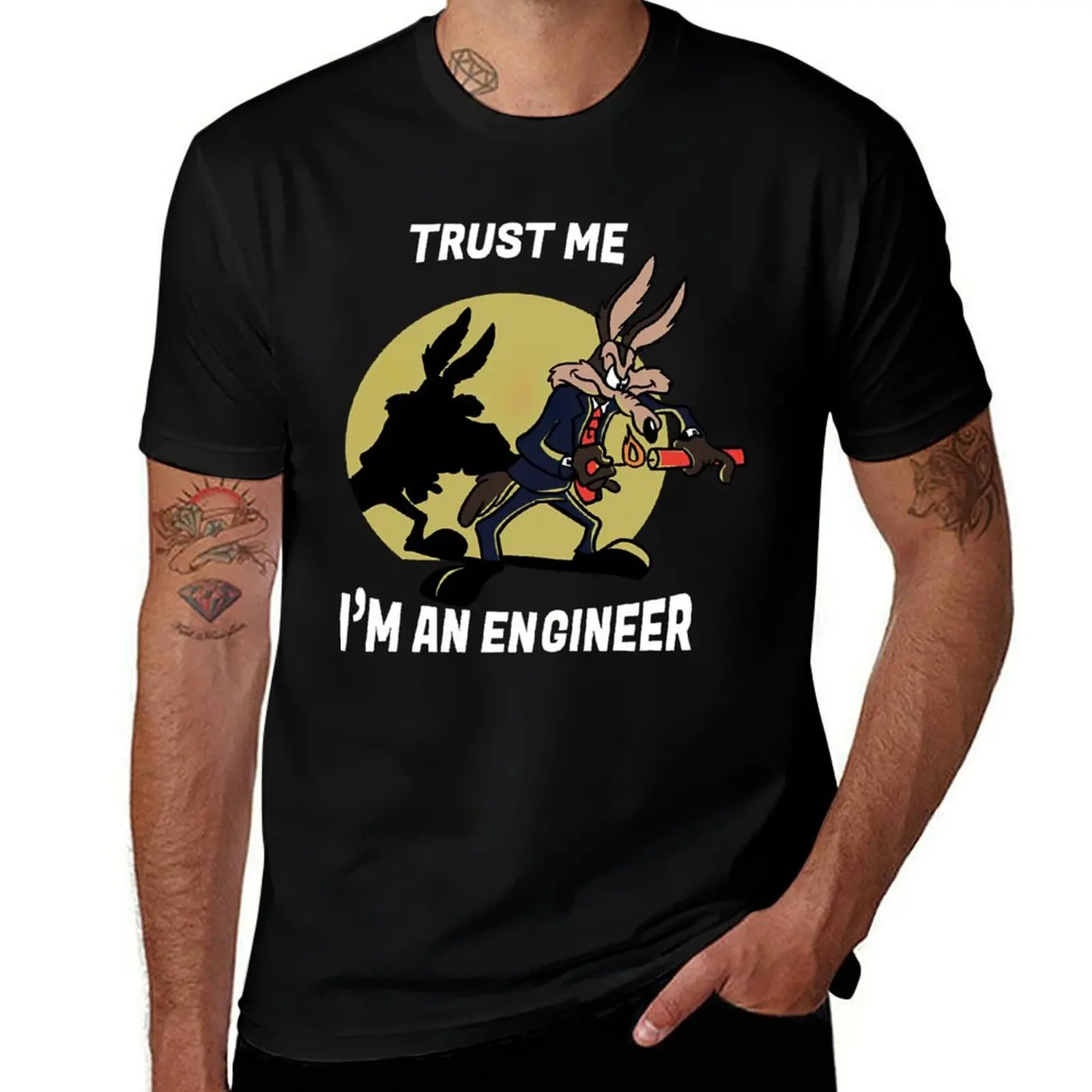 

Trust me I'm an Engineer T-Shirt black cotton t-shirt plain for man package t shirt personalised T-Shirt