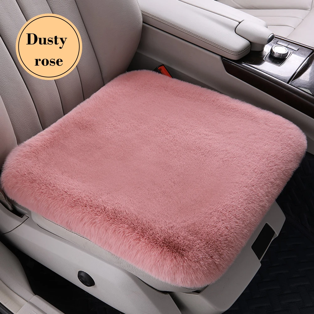 Universal Car Seat Cover Winter Warm Fluffy Plush Seat Cushion Pad Breathable Front Rear Seat Mat interior Styling for Car Truck