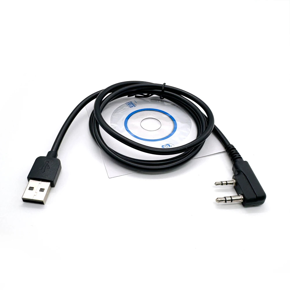 

Двухконтактный USB-кабель для программирования с драйверами на CD, оригинальный USB-кабель для программирования радиостанций TYT DMR MD-380 MD-390 Retevis RT3