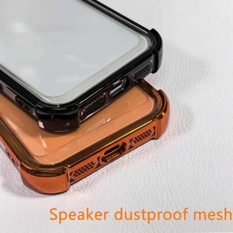 Luxuriöse, galvanisierte, stoßfeste, transparente Handyhülle für iPhone 18 Pro 17 15 14 13 12 16 Pro Max mit Linsenschutzfolien und transparentem Bumper. – Detail 13