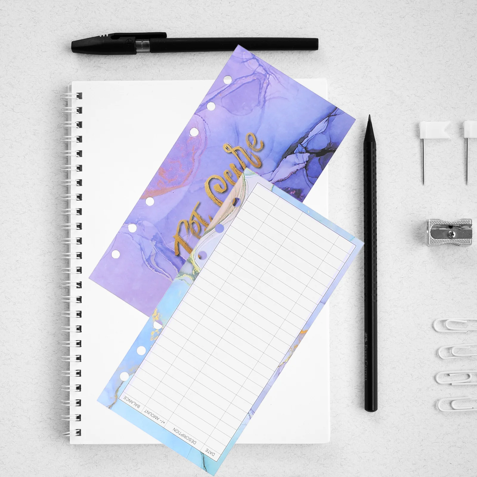 

3 Books Budget Cards Portable Daily Planner Sheets for Expense Tracking and Cash Management Home Office Supplies