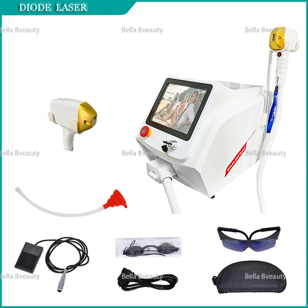 

2024New Arrival 755/1064/808nm three Wavelengths diode laser hair removal laser Cooling Head Painless Epilator Body Hair Removal