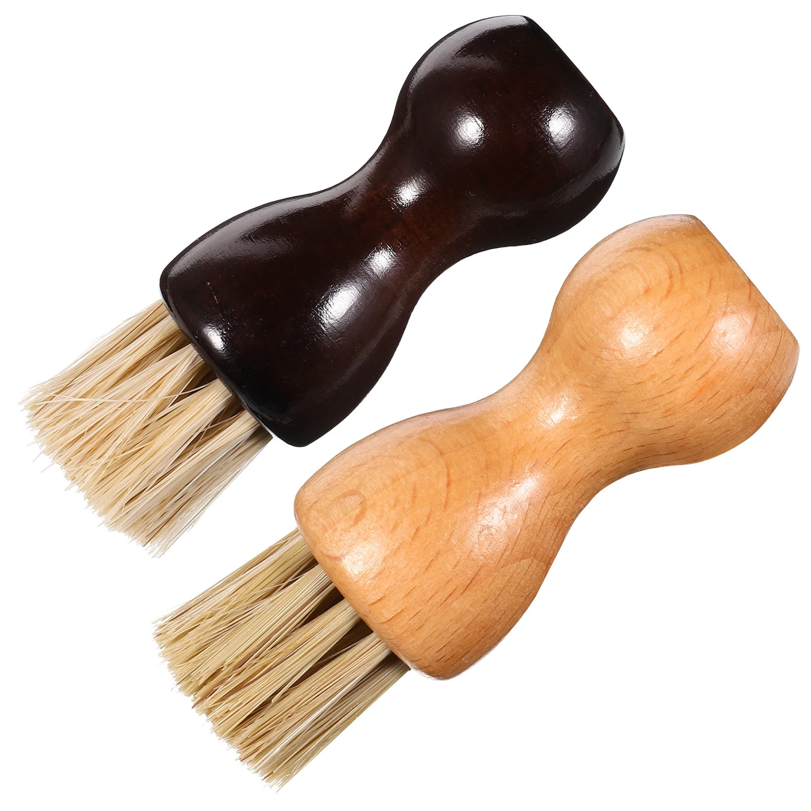 

2Pcs Shoe Brush Mini Oval Polish Applicator Brush Portable Care Cleaner for Shoes Bags Belts Shoe Cleaners