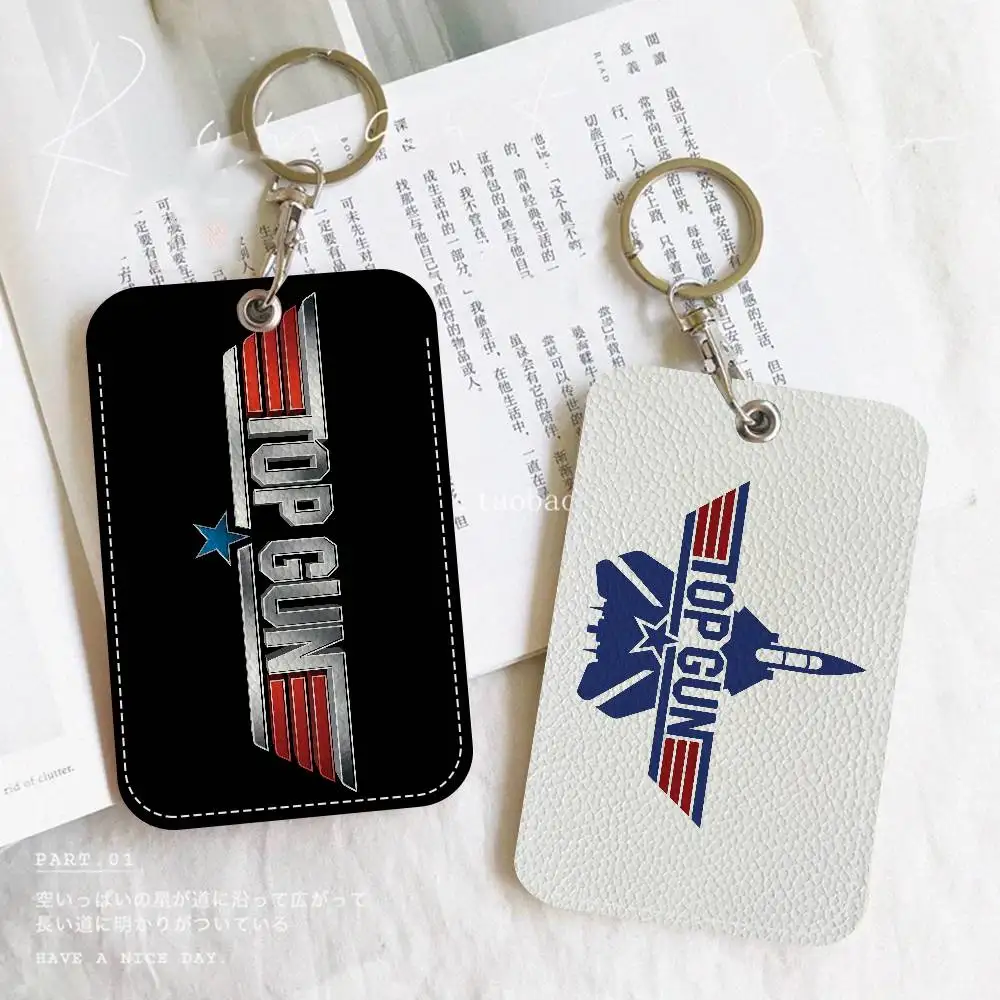 

Film T-Top G-Gun Card Holders Student ID Card Protective Cover Cases Student Campus Access Cards Key Chain Anti-lost