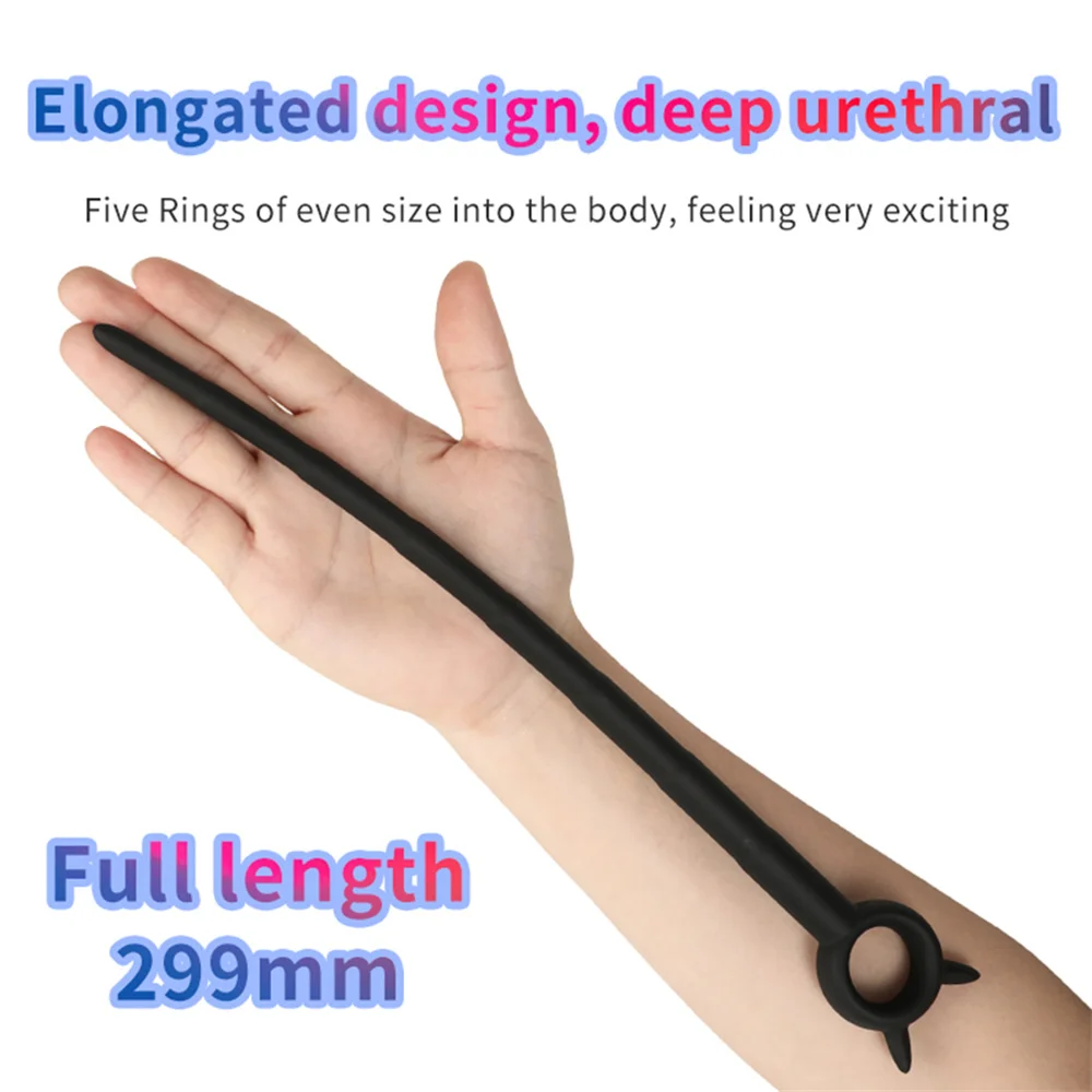 Penis Sounding Rod Toy Urethral Plug Cock Insertion Dilator Urethra Masturbator Silicone Horse Eye Stick Mens Adult Toys Sexshop