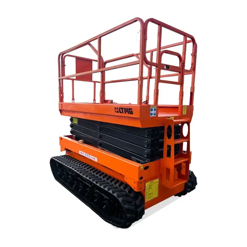 OEM New Design LTMG Rechargeable Propelled Platform  8m 10m Track Crawler Scissor Lift with 48V Battery