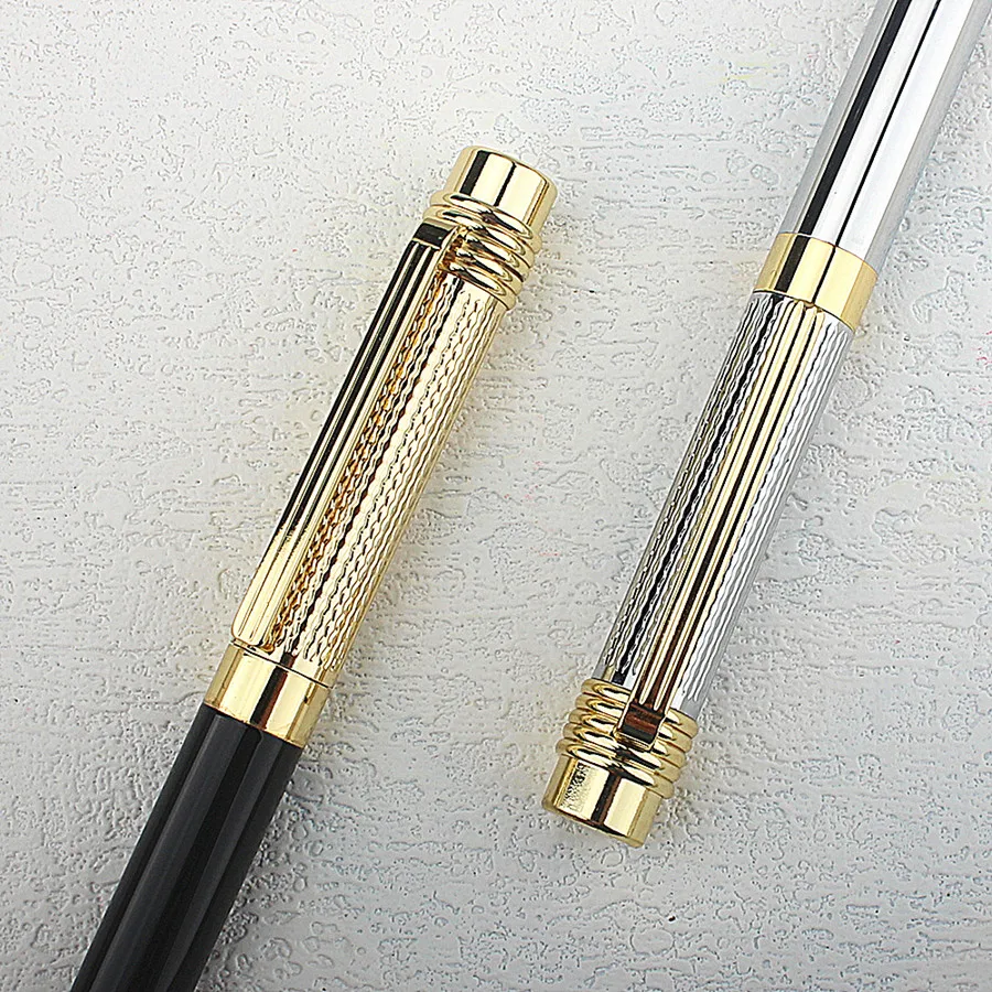 1PCS Metal Gel ink Pen luxury Pens 0.7MM Smooth Switzerland Refill Black Ink Office Business School