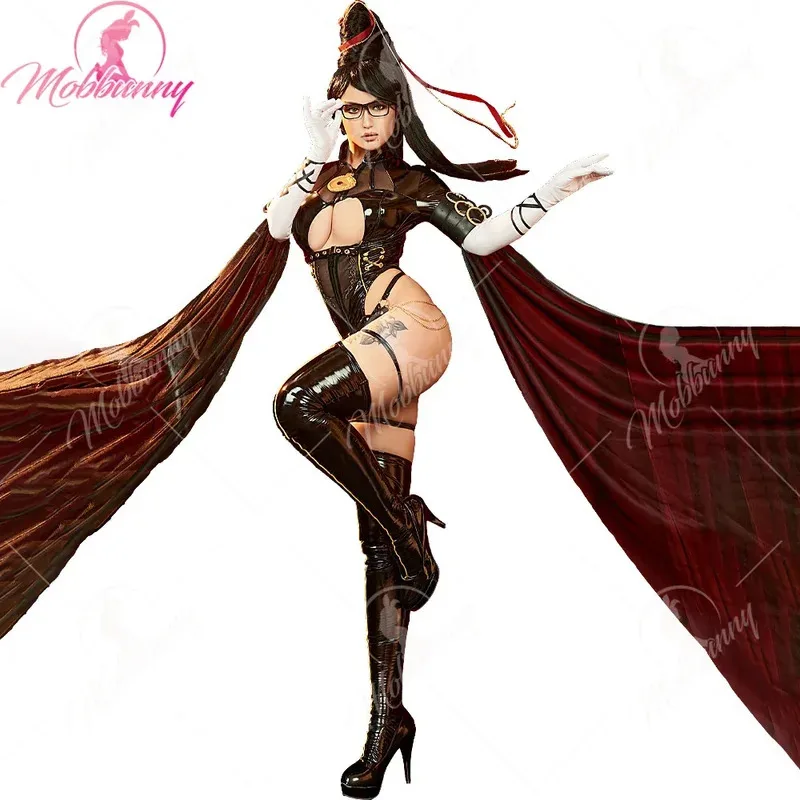 

Mobbunny Женский комплект сексуального нижнего белья Полое боди и перчатки с носками до бедра и кольцами для ног