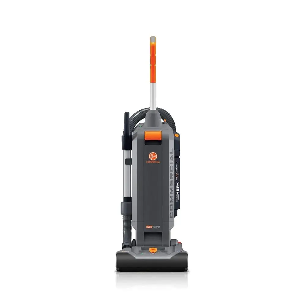 Commercial HushTone 13 Inch 2 Speed Upright Vacuum Cleaner Quiet Bagged HEPA Filtered Professional Allergy Friendly 40 Foot Cord