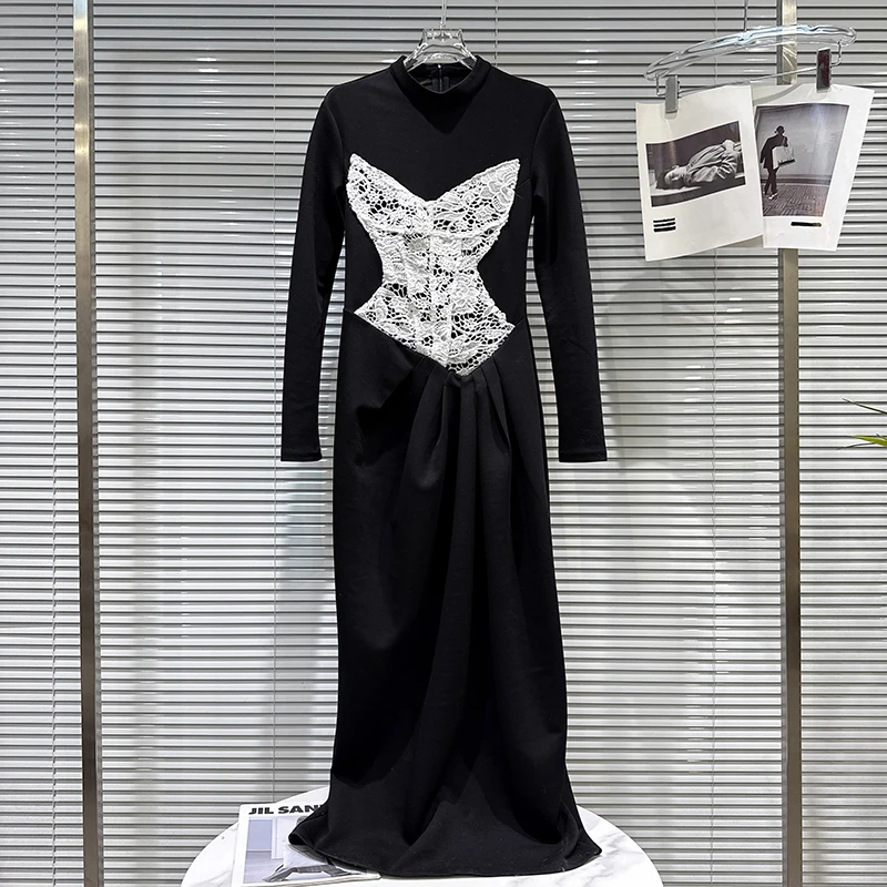 

Осень-зима 2022, новинка, кружевное бикини для девочек, утягивающая длинная юбка, женский дизайн, индивидуальное платье с блокировкой цвета