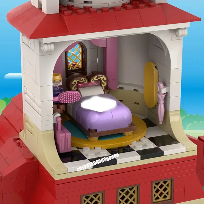 Nuova famosa serie di giochi Marioed Castello dei funghi Moc Street View Modello Puzzle personalizzato Fai da te Idee creative Giocattoli per bambini Regalo di compleanno