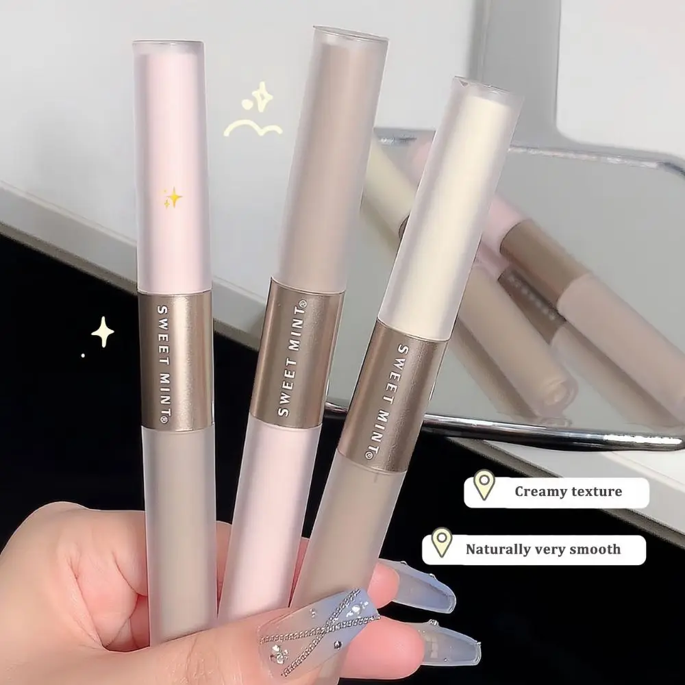 เครื่องสําอางค์ Highlighter Contour Stick กันน้ํา Long Lasting Face Bronzer สี Corrector 2 In 1 จมูก Shadow Cream Beauty