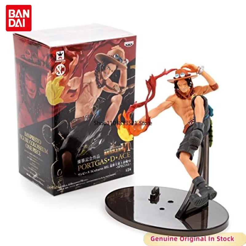 BANDAI Original SCultures BIG ONE PIECE Portgas·D· Ace SPECIAL Action Figures Model Desktop Decoration Hobbies Collectible