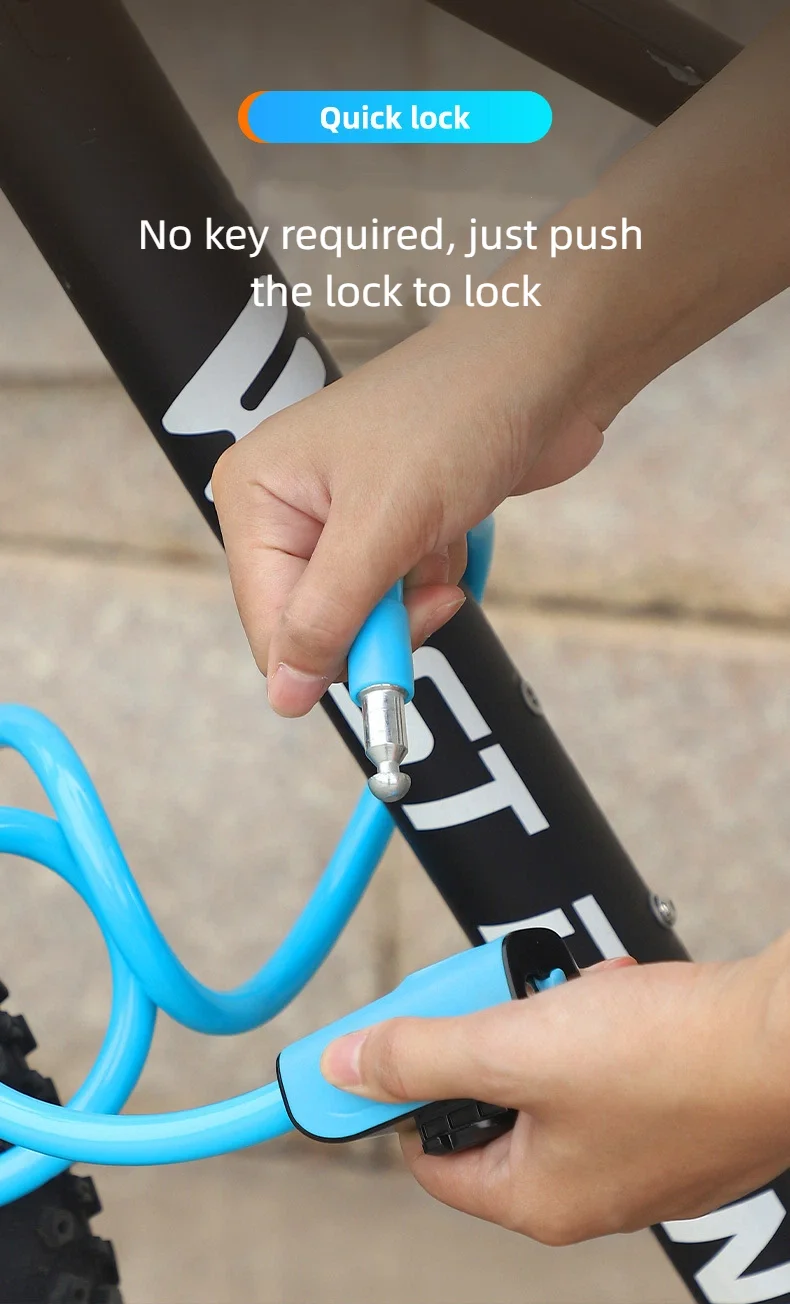 Rustproof Bicycle Lock Anti-theft Bike Cable Lock Bolded Lengthened Cycling Lock For MTB Road Bike Scooter