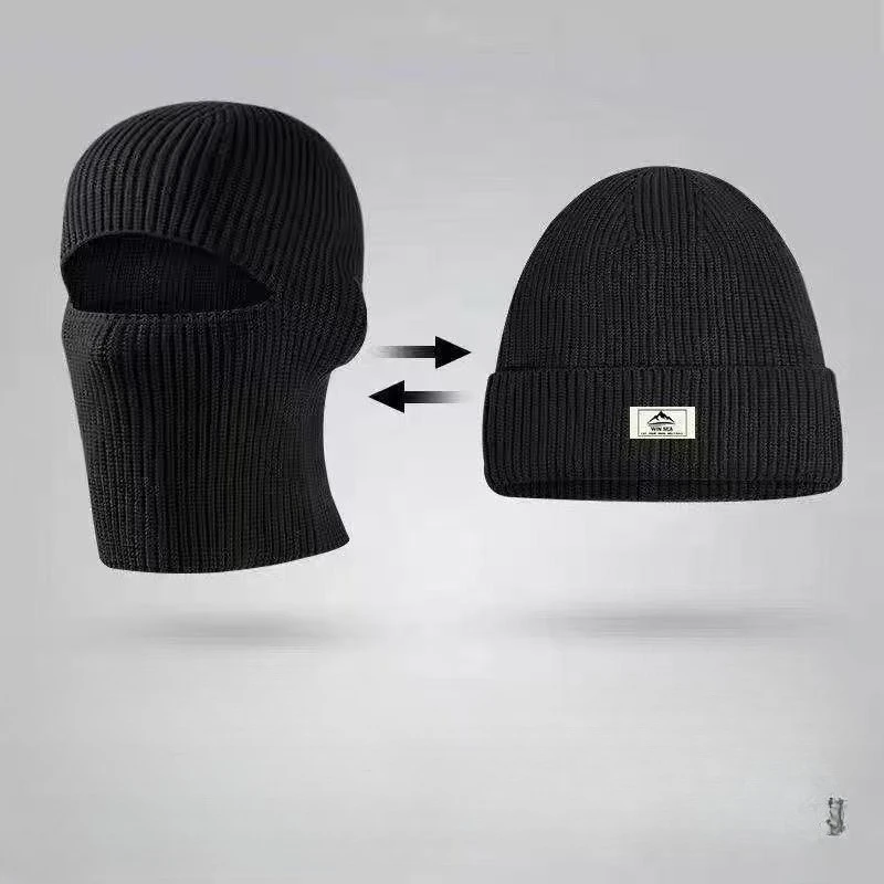 Hats, Winter Pulled Hats, Knitted Warm Hats, Men's Windproof and Cold Proof Hats, Hood Covers, Face Shields