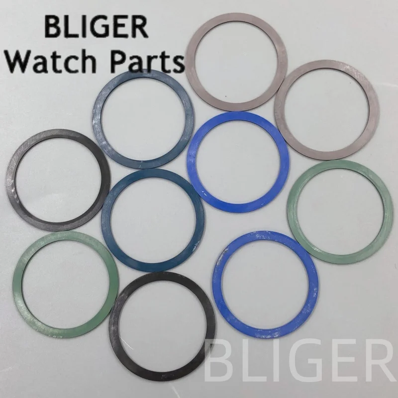 Bliger 38mm * 31.5mm moldura de cerâmica liga moldura anel inserção abeto 40mm caixa de relógio acessórios para mergulhador masculino acessórios de relógiobpart