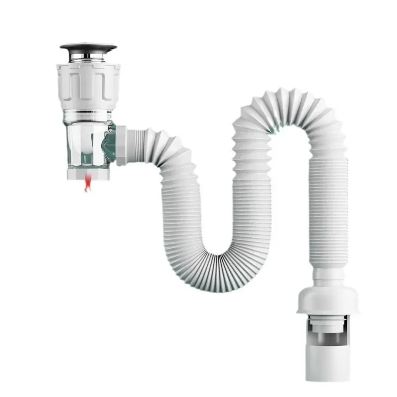 ZEXEF Bathtubs & Accessory Kitchen Sink Cap Retractable Filter Flexible Flip-top Bathroom Drain Shower Deodorizing Downspout - Image 6