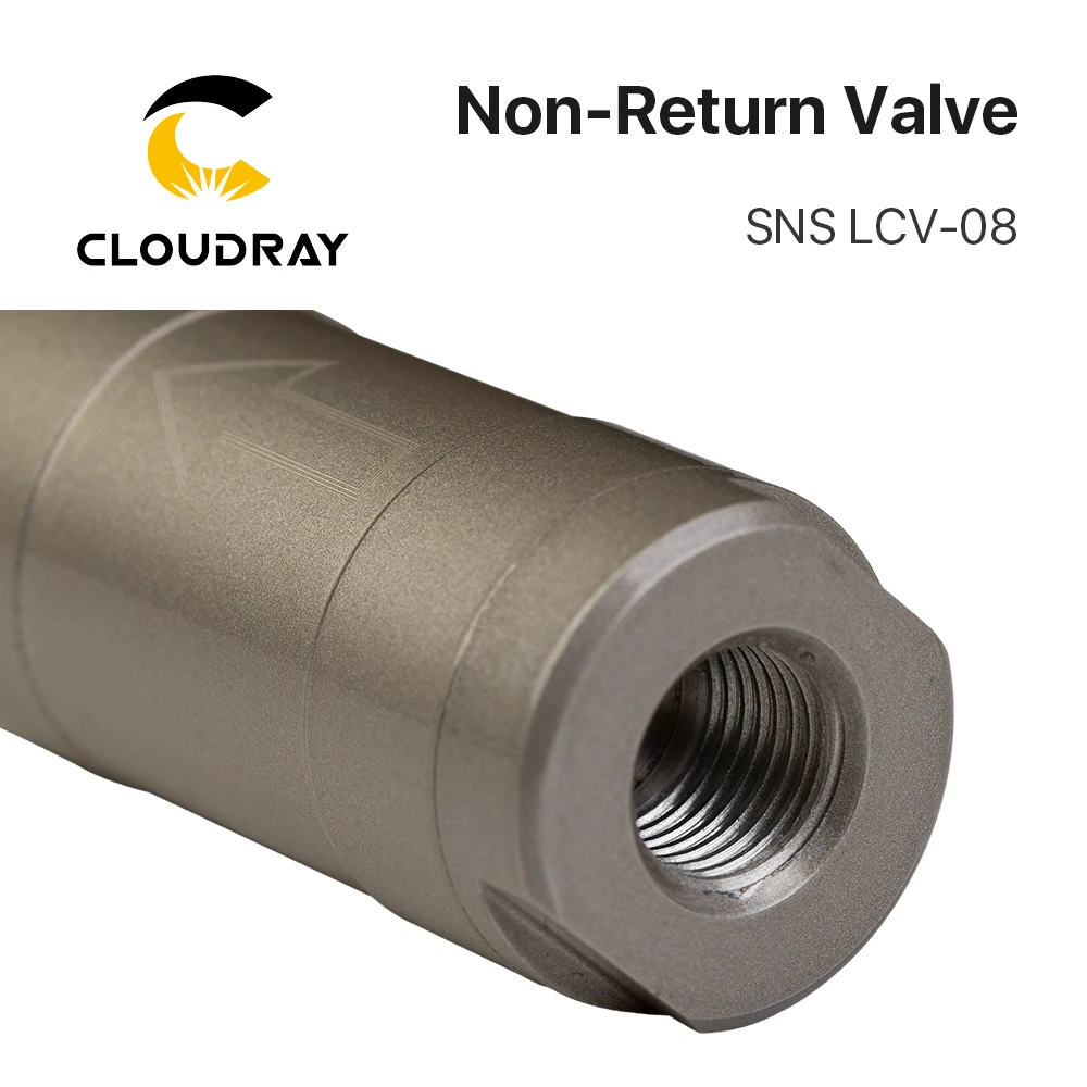 Valvola non ritorta Cloudray SNS LCV-08 Valvola di ritegno componente pneumatico Dimensioni porta G1/4 11,7 mm Media aria per sistema aria CNC