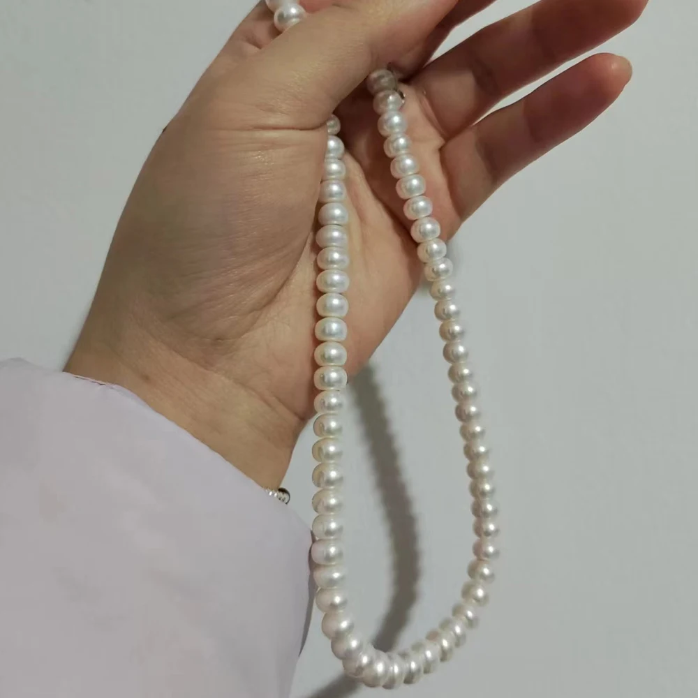 

AAA 4-5mm Natural Freshwater Round Pearl Spacer Bread Bead for Jewelry Make DIY Necklace Bracelet Accessories Factory Wholesale