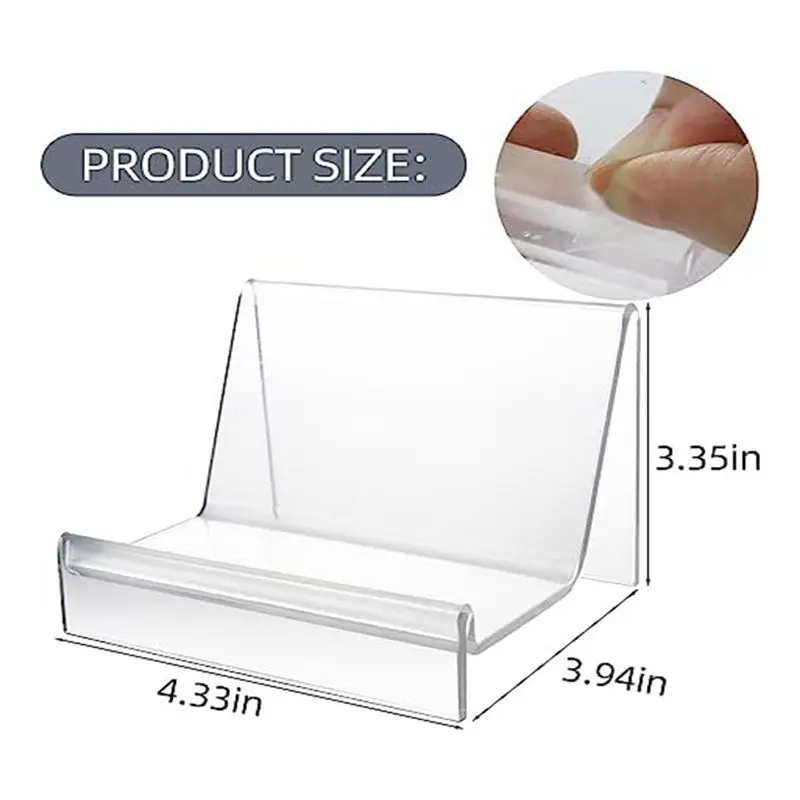 ABNH 6 Pack Purse Display Stand Acrylic, Clear Acrylic Wallet Display Stand Purse Jewelry Stand for Jewelry CD Organizer A