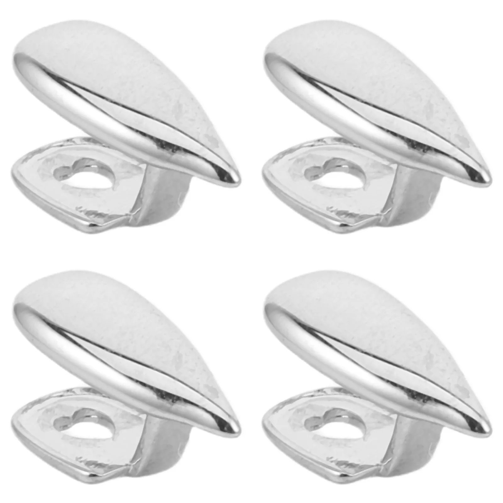 4 Piezas de Rejillas Dentales Hip Hop Plateadas con Forma de Lágrima, Removibles, para Disfraces, Joyería Urbana para Raperos y Streetwear