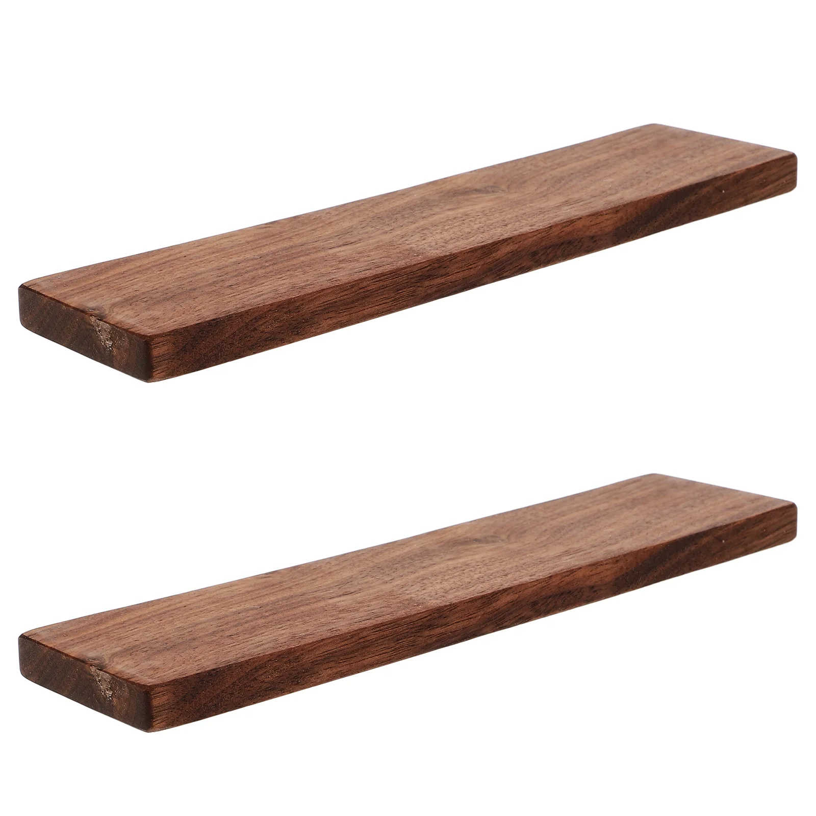 2 Pcs Black Walnut Wood Unfinished Blank Wooden Block Combination Blocks for Crafts