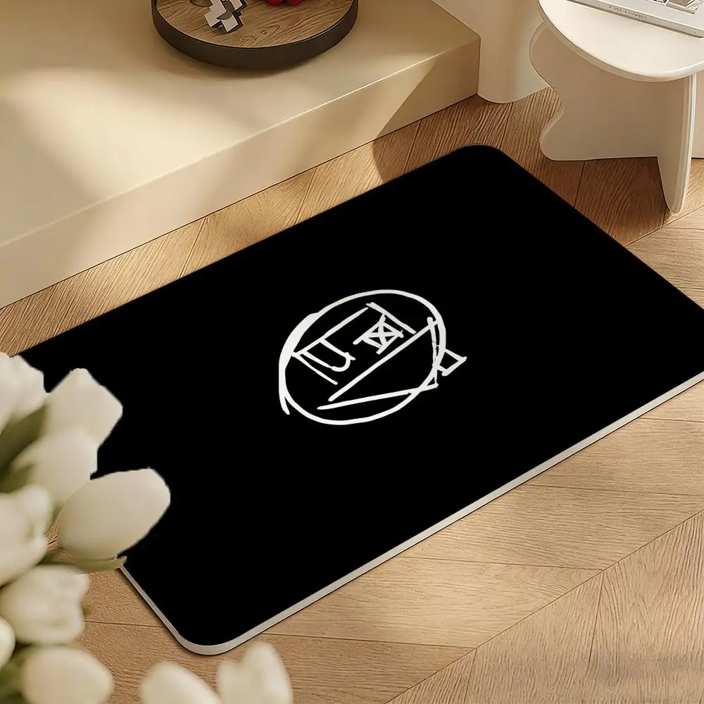 Band The-Neighbourhood Floor Mat Diatomite Floor Mat Fast Drying Odor Resistant Non Slip Bath Kitchen Mat