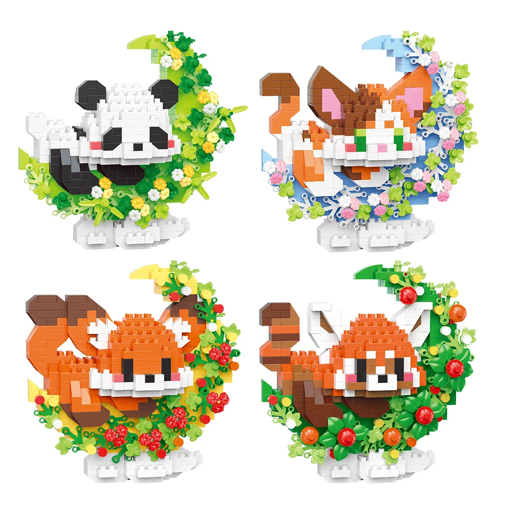 

Микро мини-кошка, собака, енот, панда, милый питомец, маленькие строительные блоки, сделай сам, модель серии, украшения, детские игрушки, детский подарок