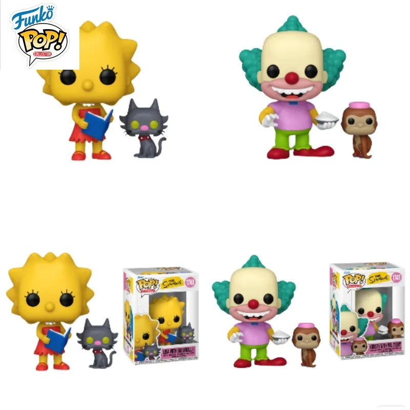 

In Stock FUNKO POP Original Simpsons Clown Custie Tini Lisa Snowball II Can Play Figure Model Collection Holiday Gifts